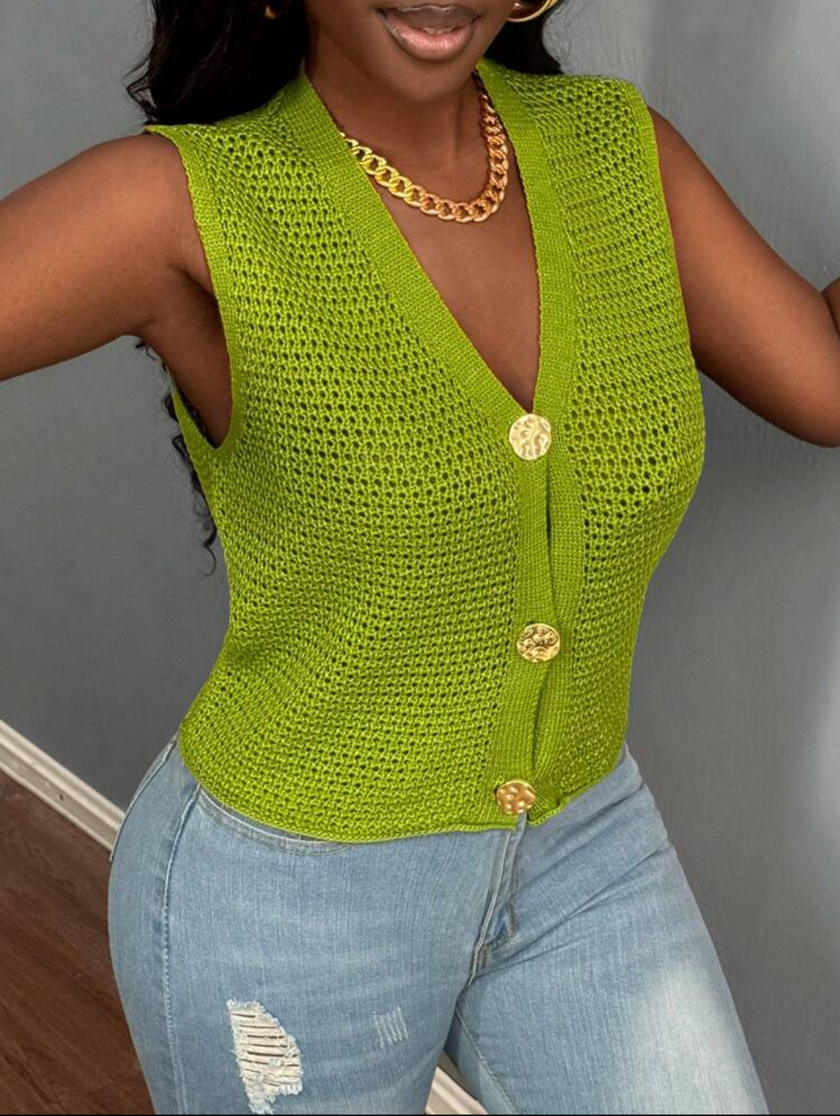Gilet green metal