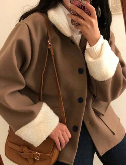 Veste courte en mélange de laine