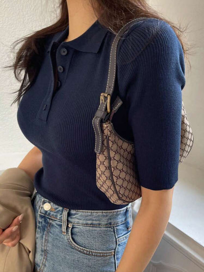 Top tricoté  manches mi-longues
