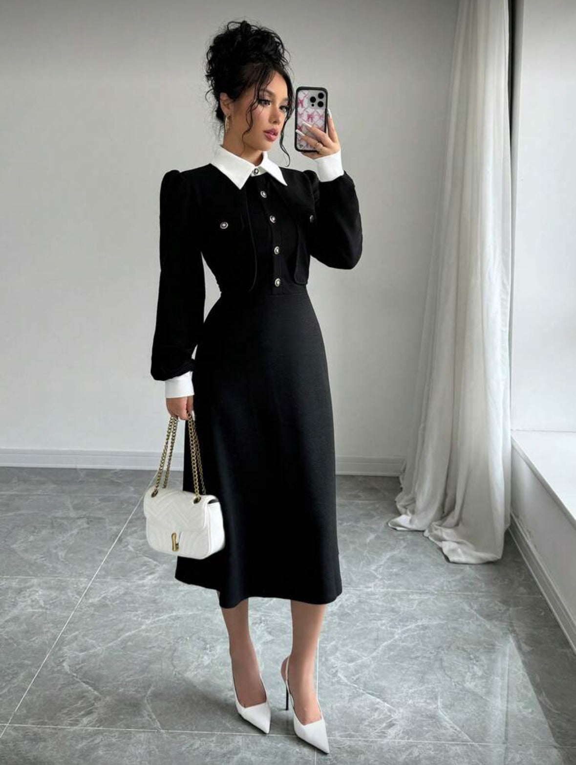 Robe mi-longue