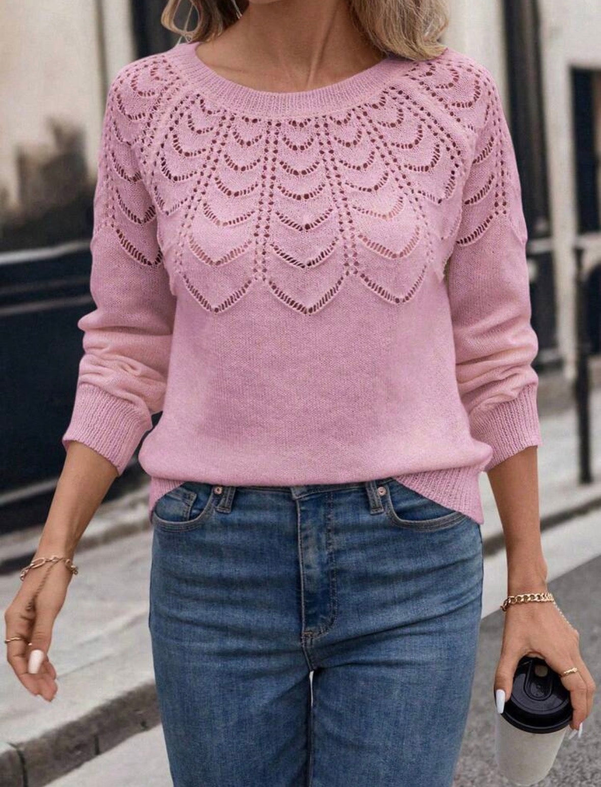 Tricot - Rose bonbon