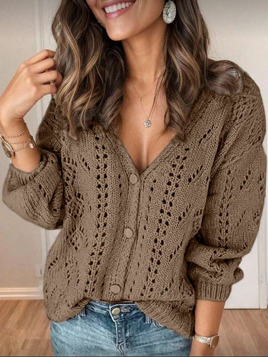 Cardigan col en V