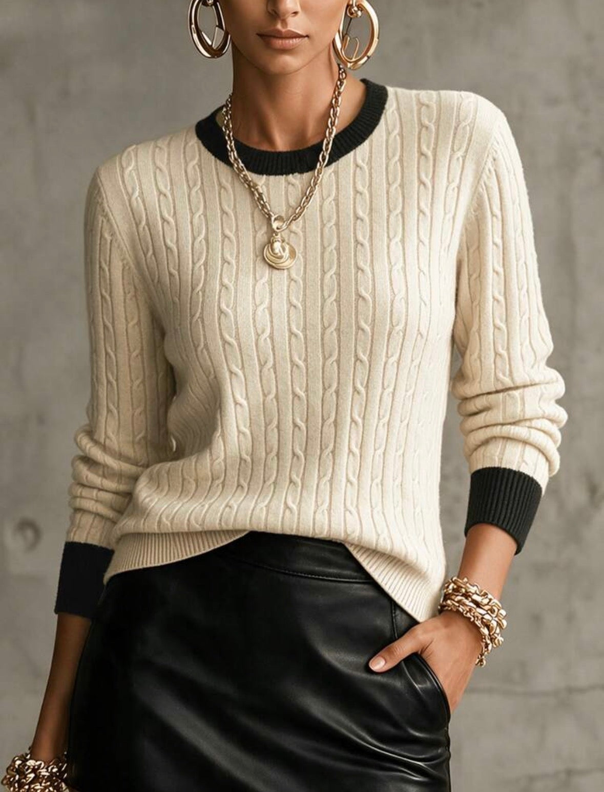 Pull col rond - Minimaliste