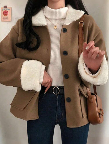 Veste courte en mélange de laine