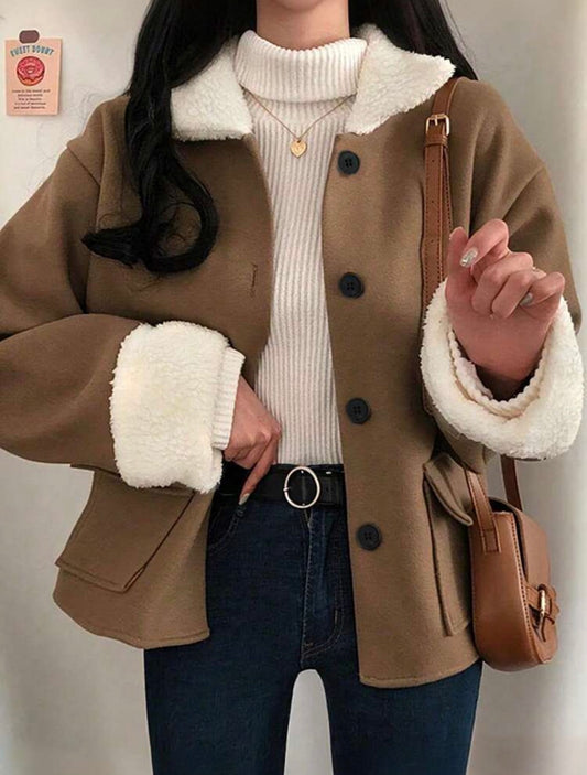 Veste courte en mélange de laine