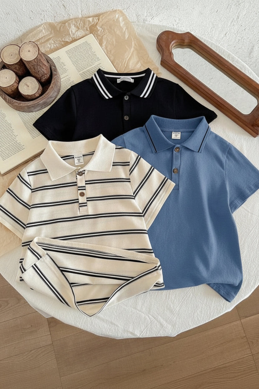 3 pièces Polo jeune garçon