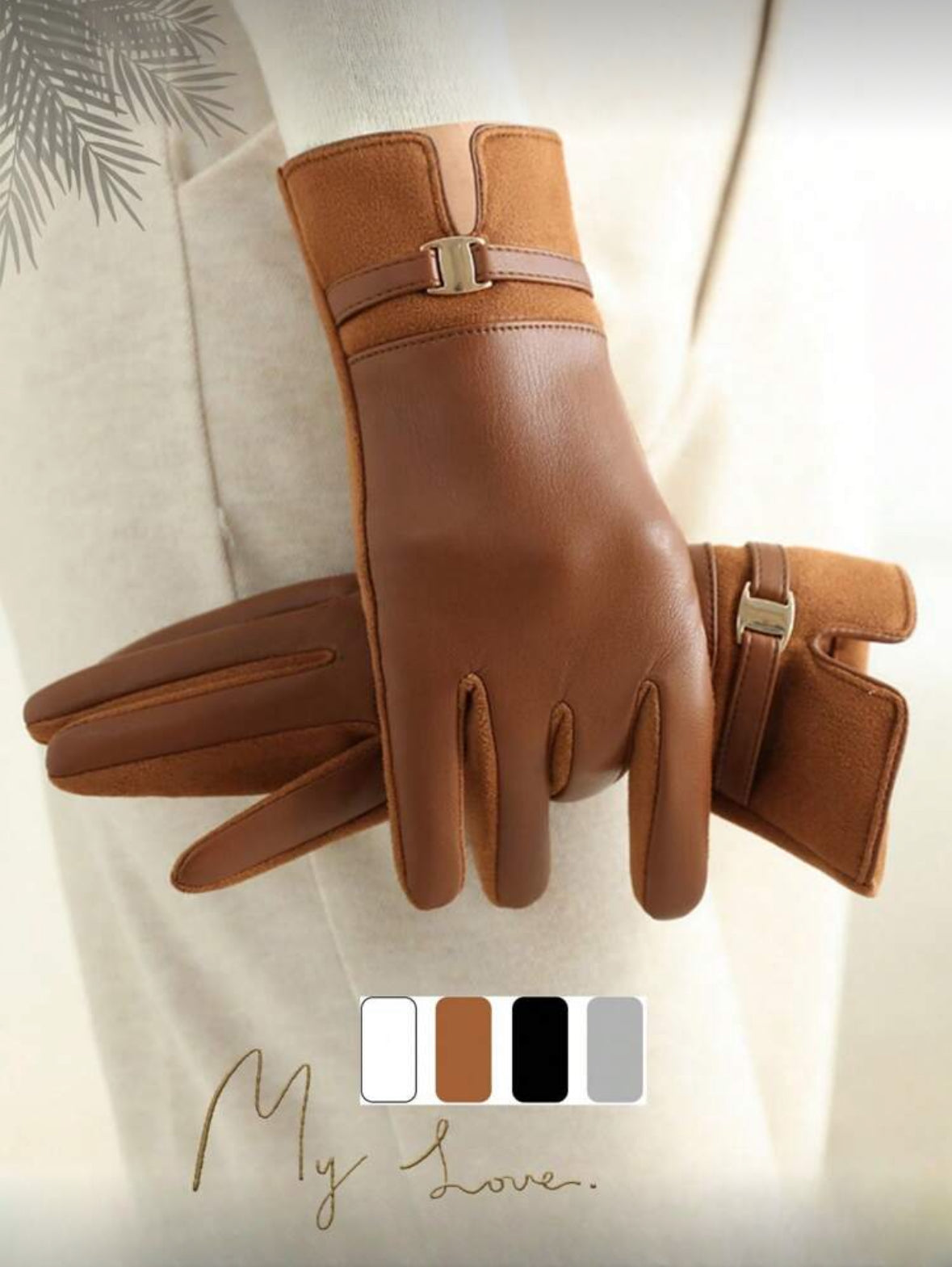 Gants en velours