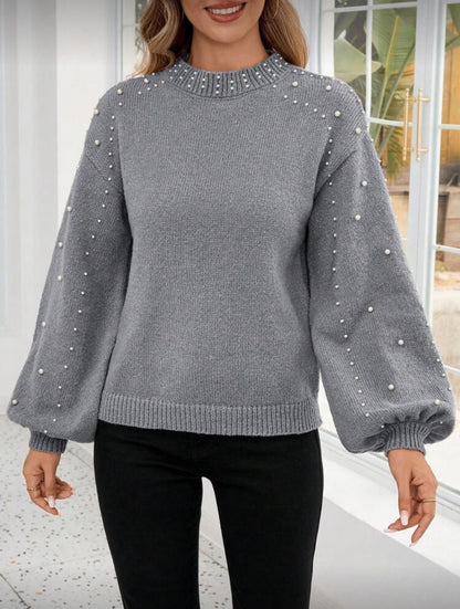 Pull manches lanternes et perles