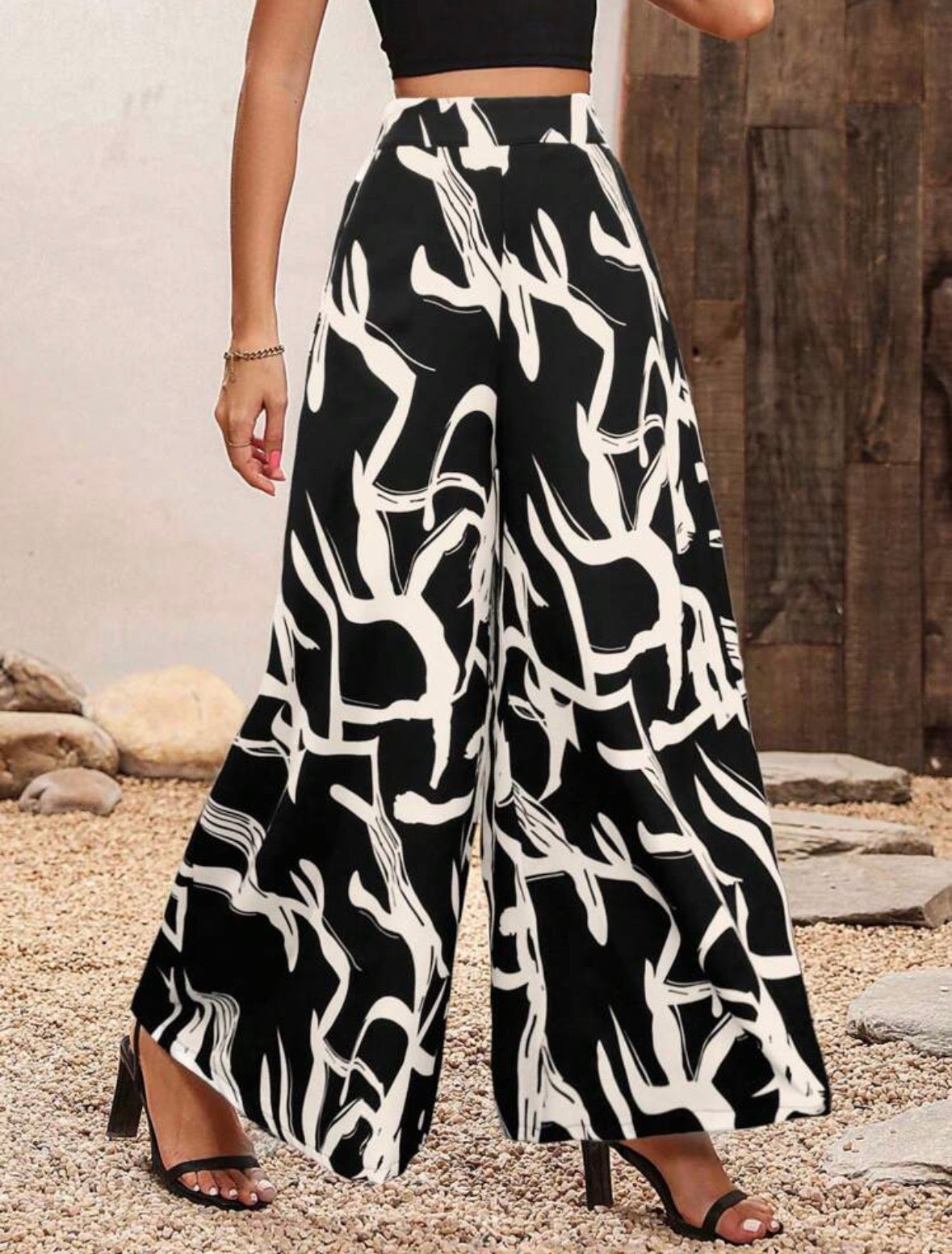 Pantalon large - Taille haute