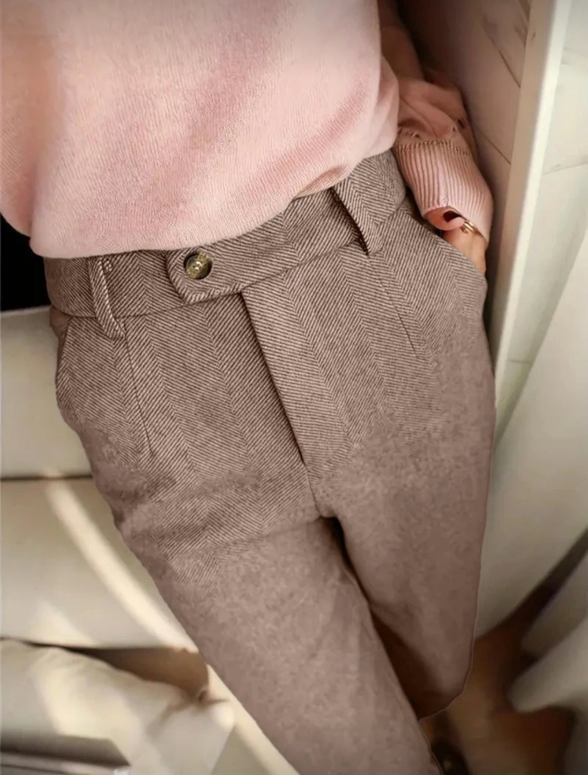 Pantalon à jambe droite