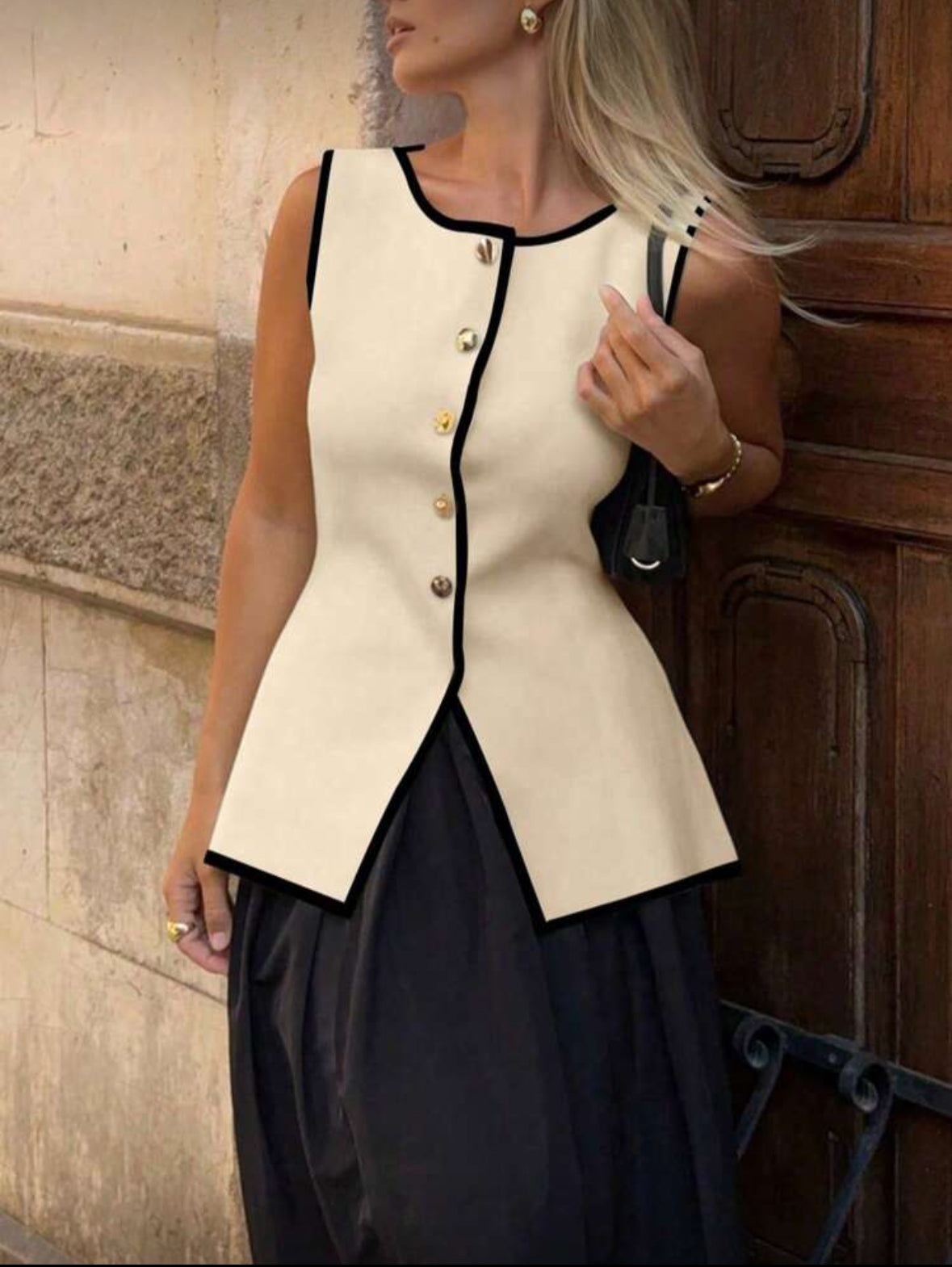 Top tricoté style simple