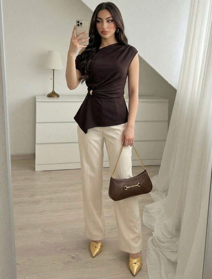 Blouse élégante (Brown)