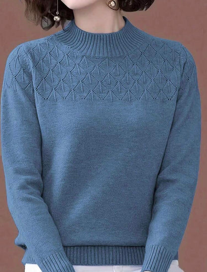 Pull col roulé - Bleu