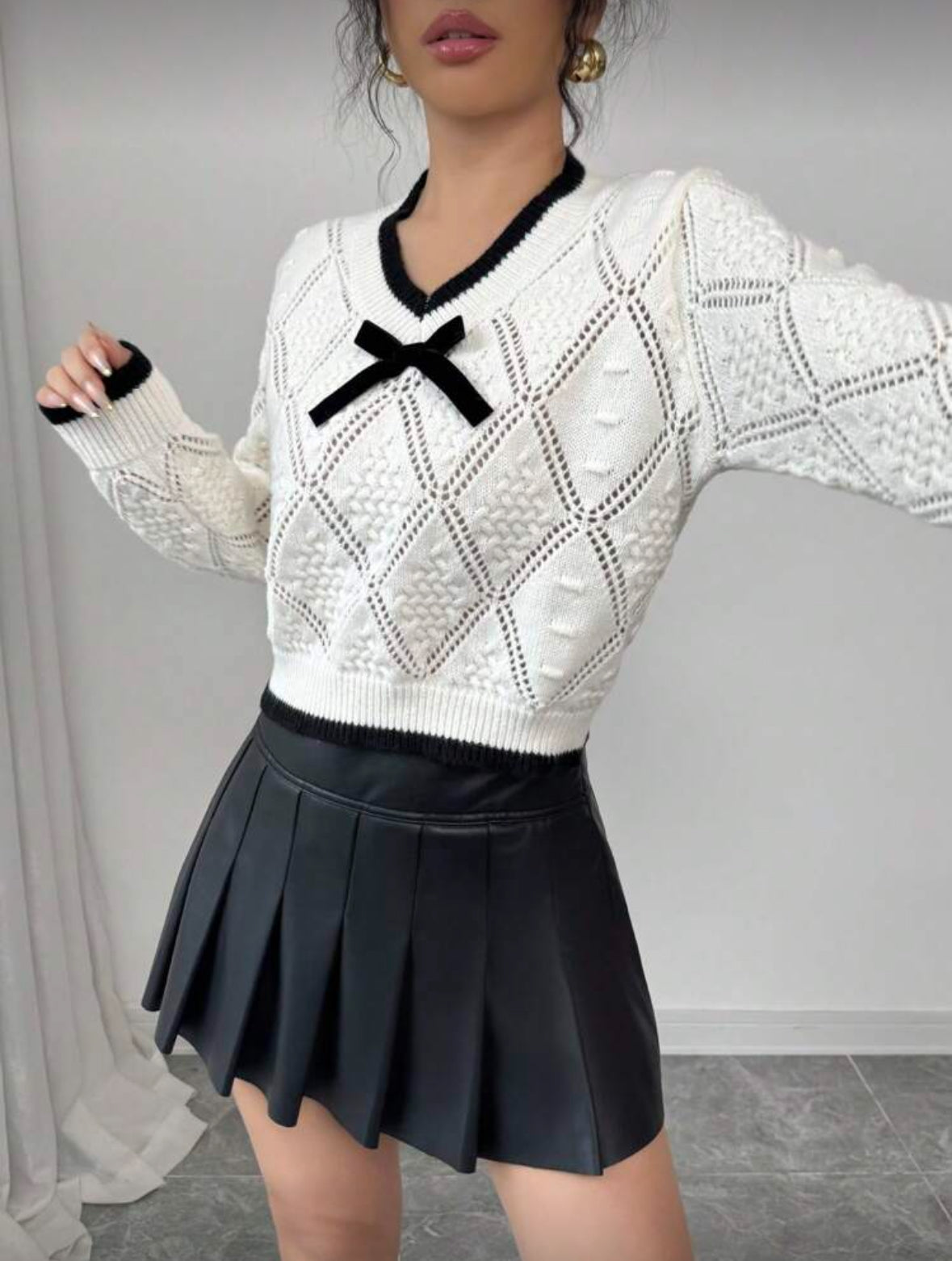 Pull décolleté en V