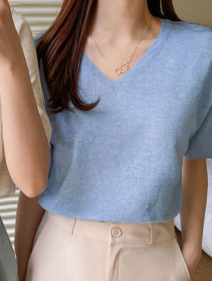 Top en tricot léger V