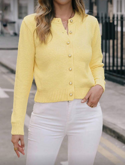 Cardigan minimaliste à col rond