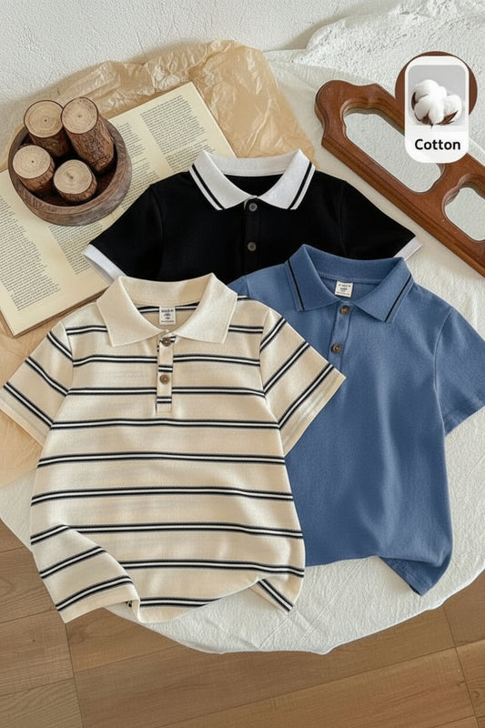 3 pièces Polo jeune garçon