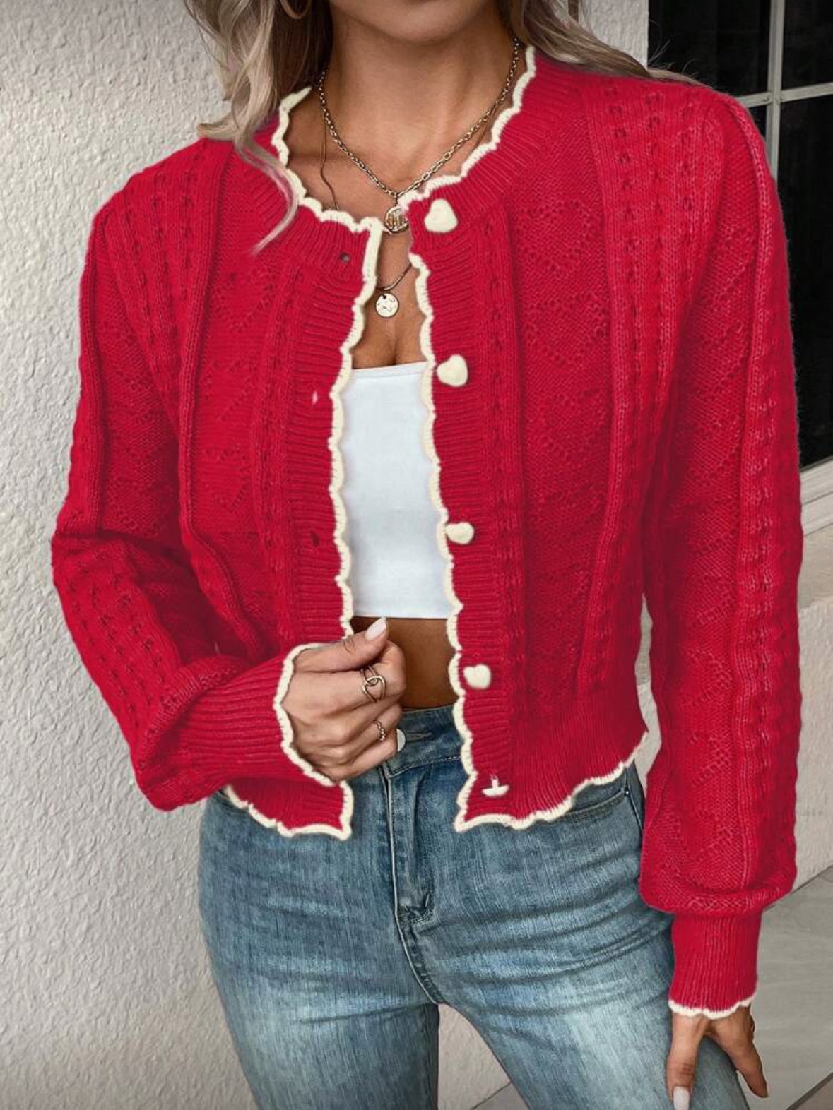 Franclin Cardigan décontracté red