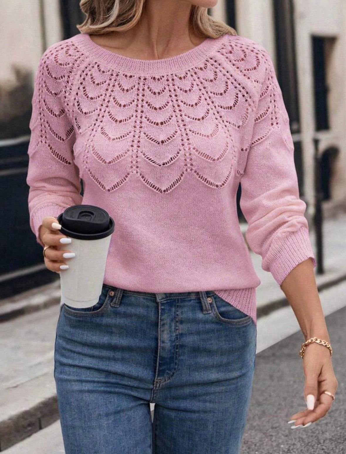 Tricot - Rose bonbon