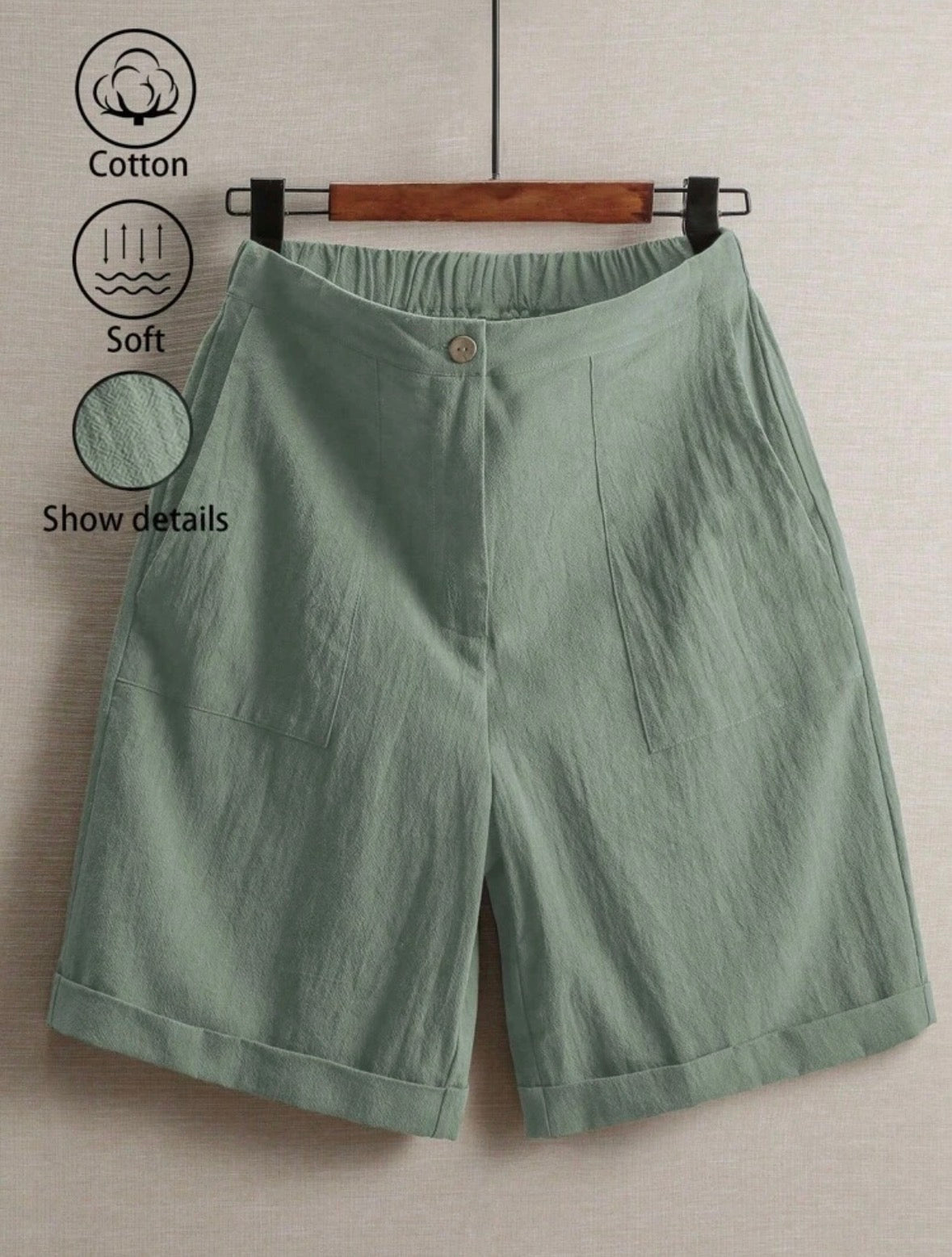 Short en lin (Mint green)