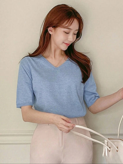 Top en tricot léger V