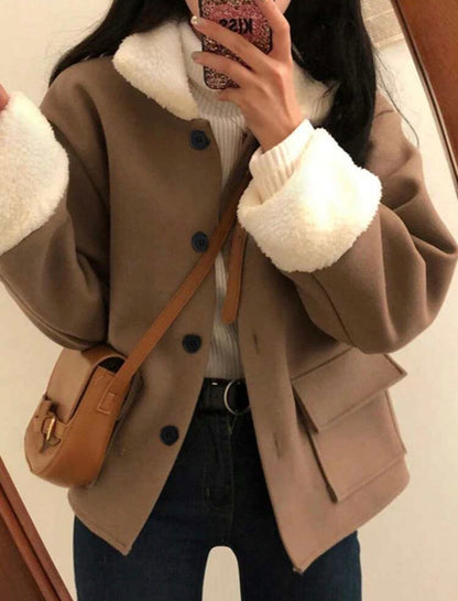 Veste courte en mélange de laine