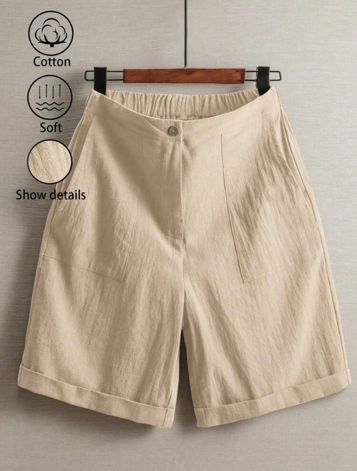 Short en lin (Beige)
