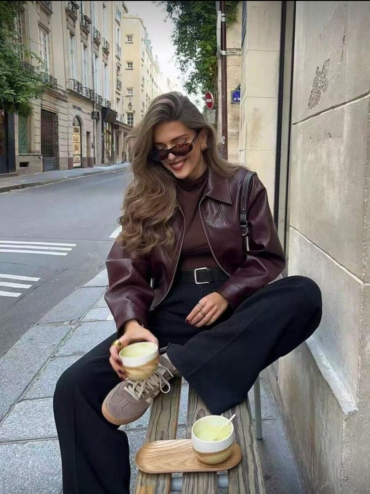 Veste courte à col cranté