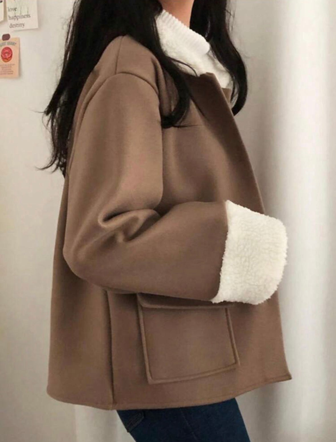 Veste courte en mélange de laine