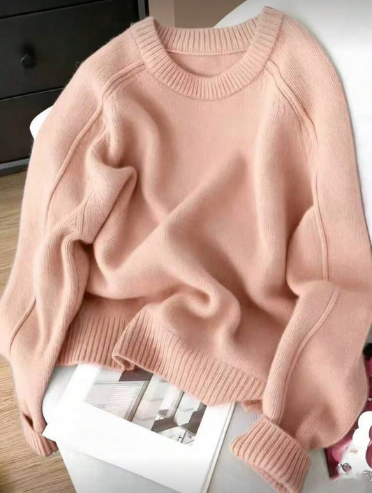 Pull tricoté à manches raglan