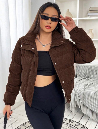 Manteau en velours - Marron café
