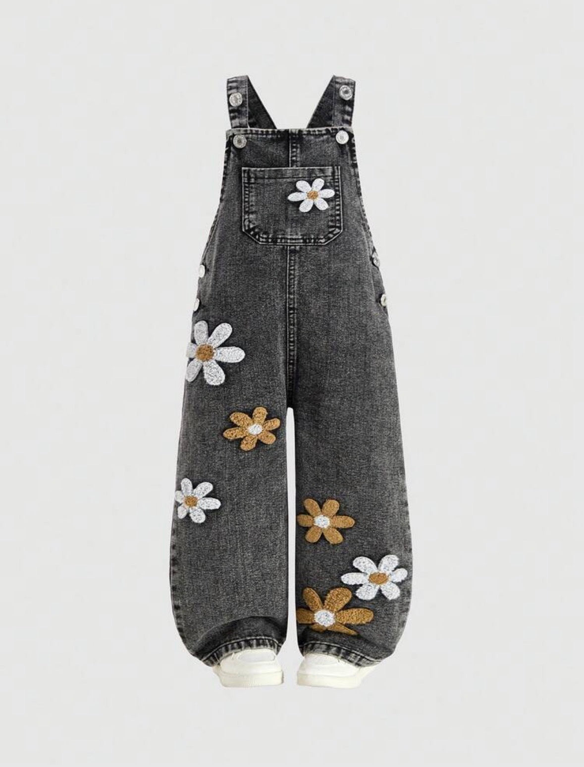 Salopette en jean floral 3D