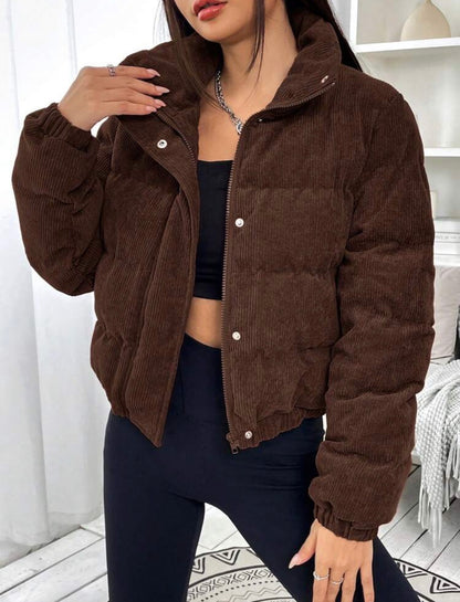 Manteau en velours - Marron café