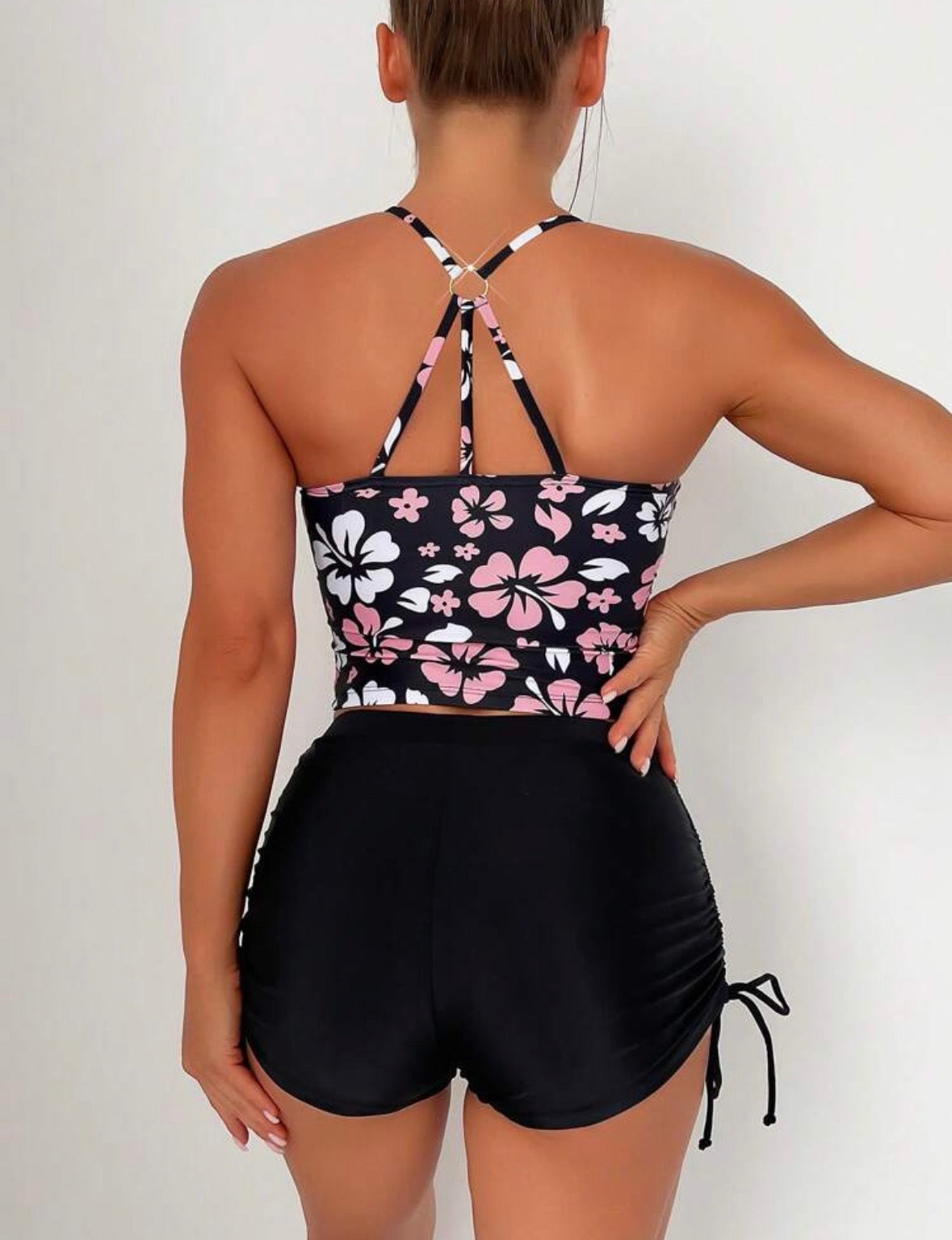 Tankini à lacets
