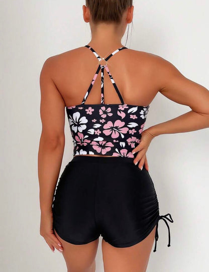 Tankini à lacets