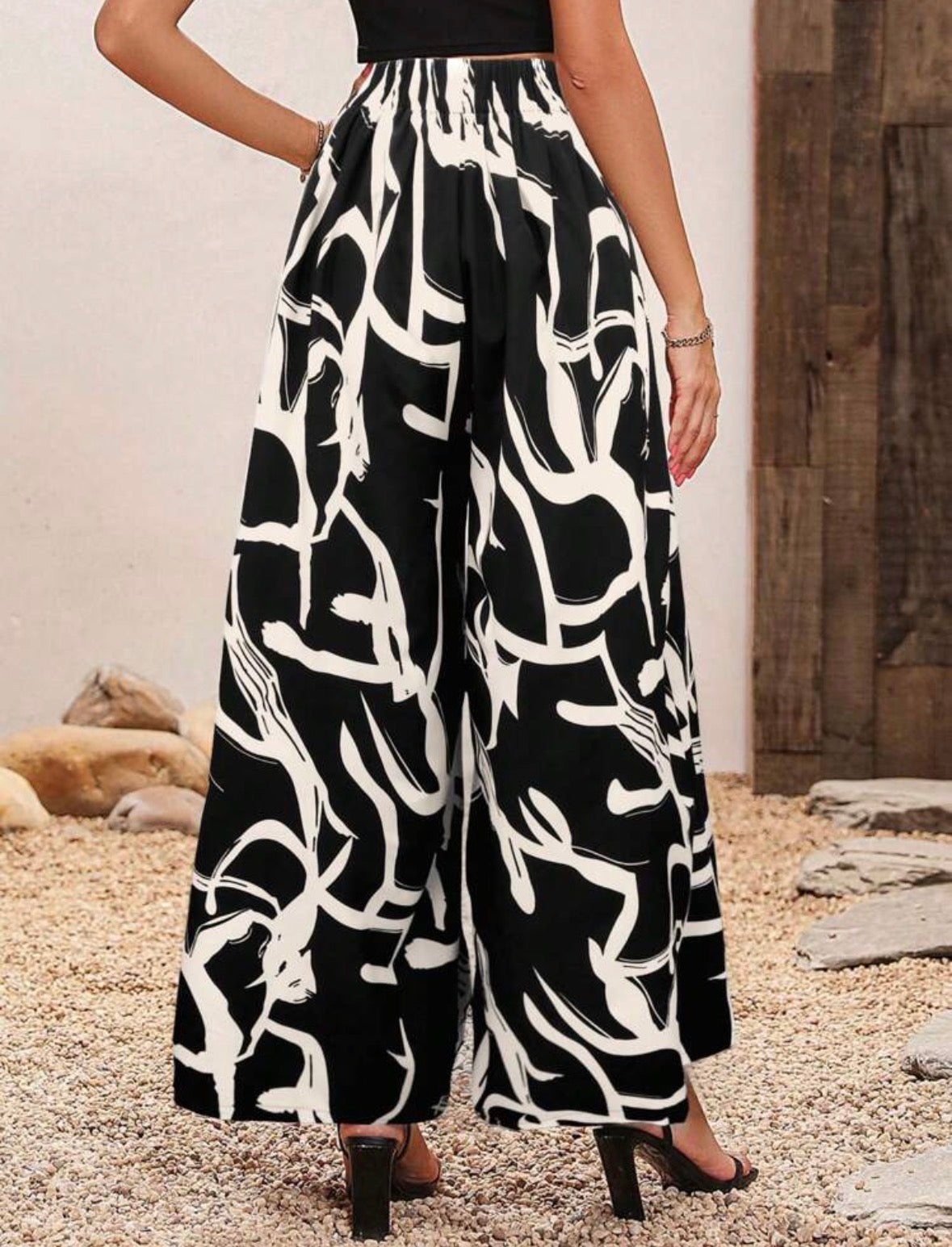 Pantalon large - Taille haute