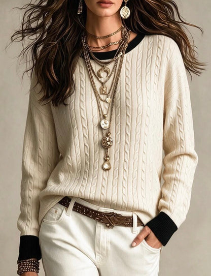 Pull col rond - Minimaliste