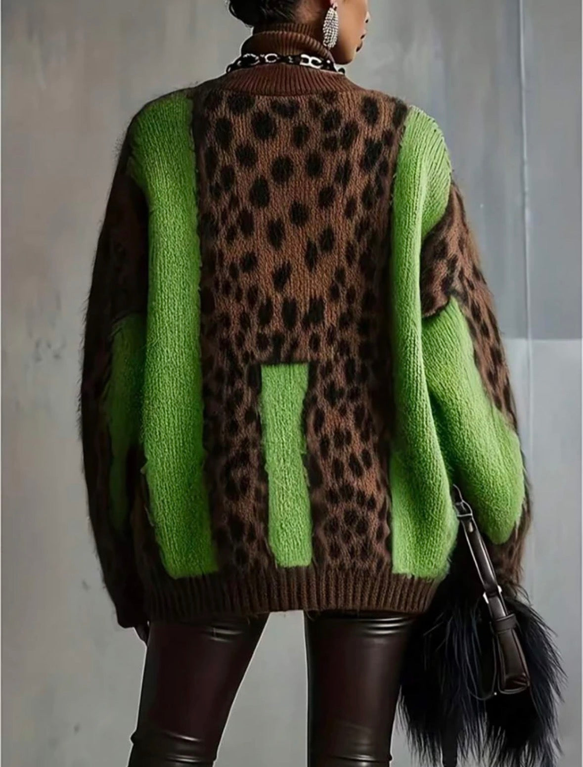Pull - Green léopard