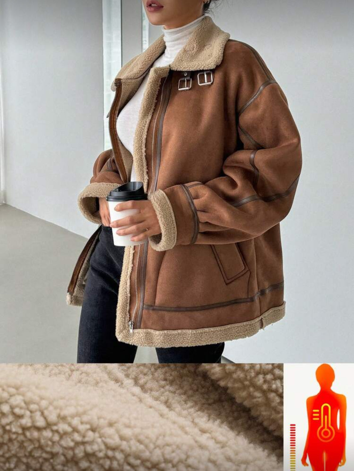 Veste à doublure thermique épaisse