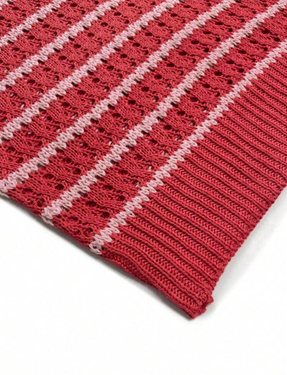 Gilet — Crochet rayé