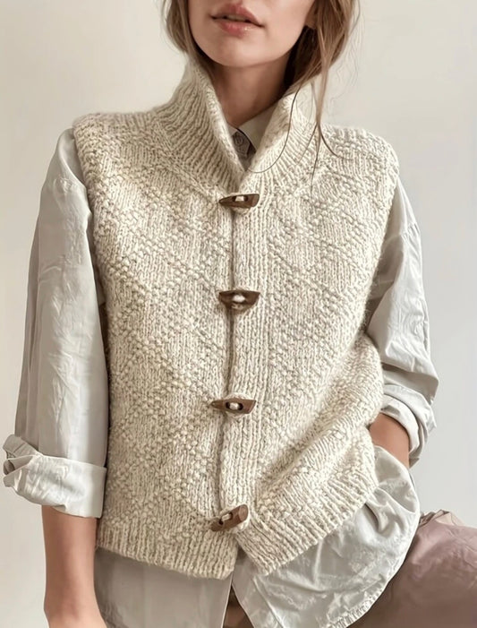 Gilet - Boutons en bois