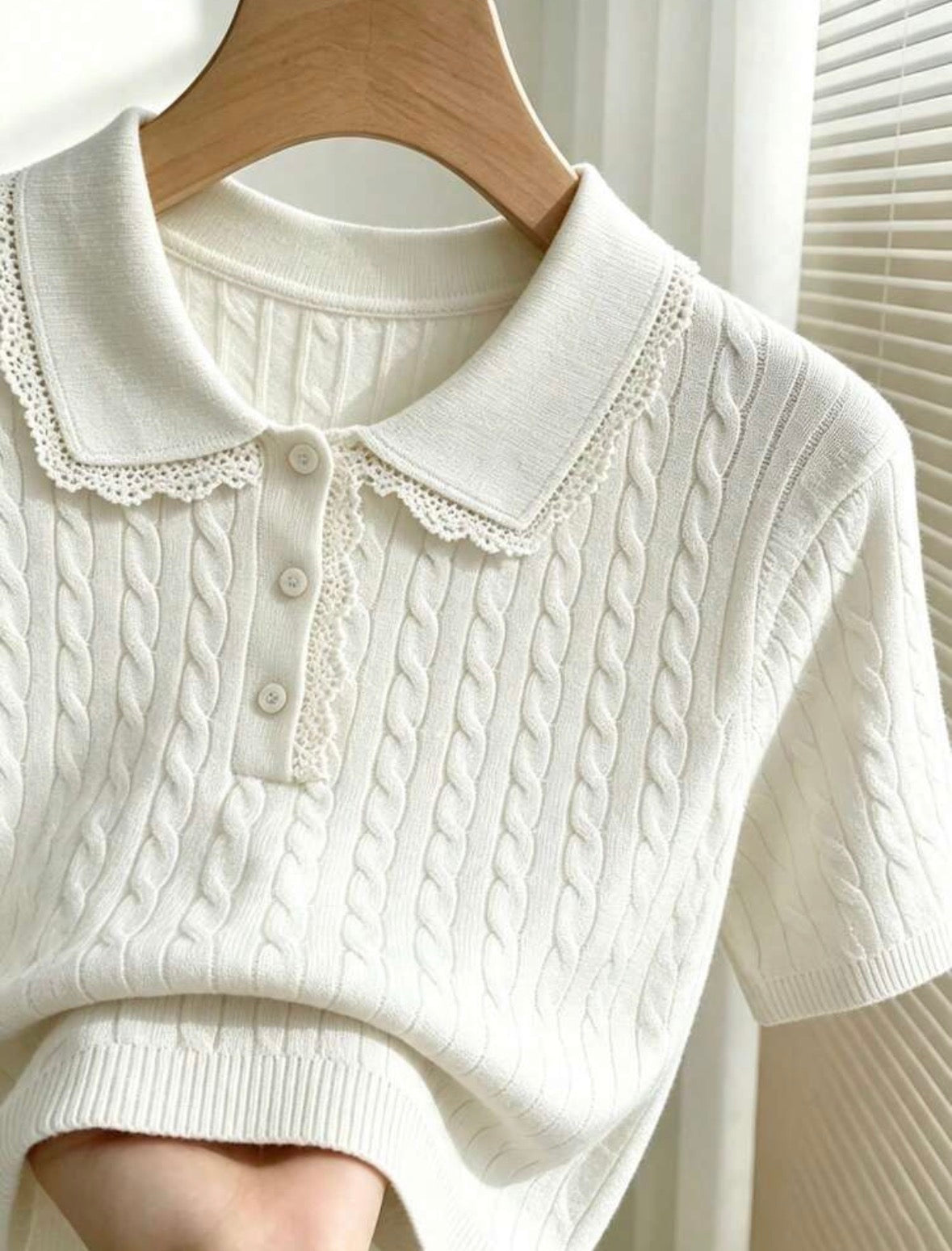 Pull tricoté — Capri (Blanc)