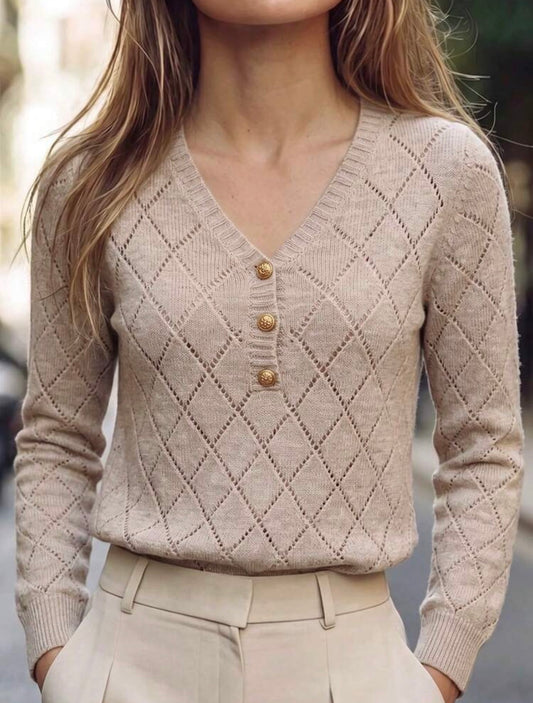 Pull demi-boutonnage