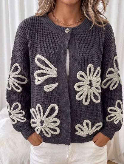 Cardigan - floral 3D