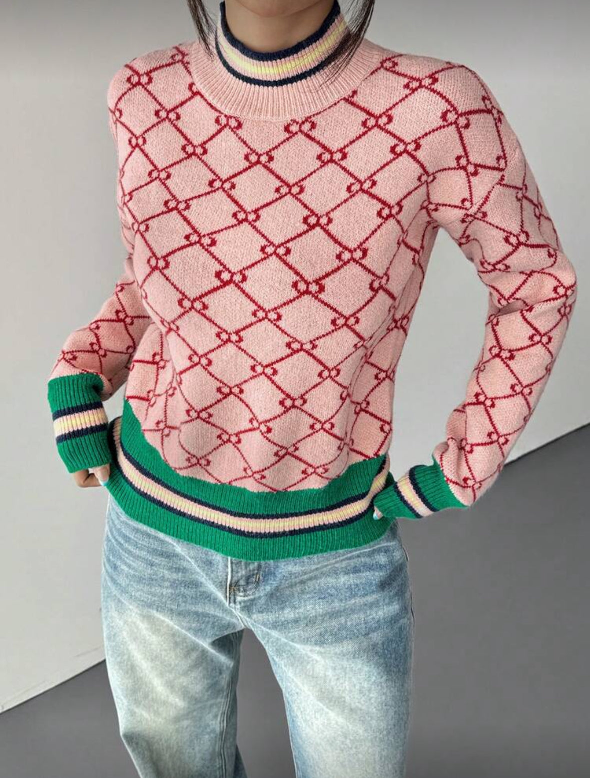 Pull en maille col rond