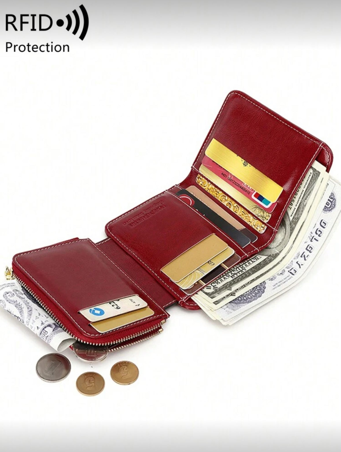 Portefeuille vintage/blocage RFID