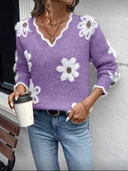 Maglione fiore (Purple)