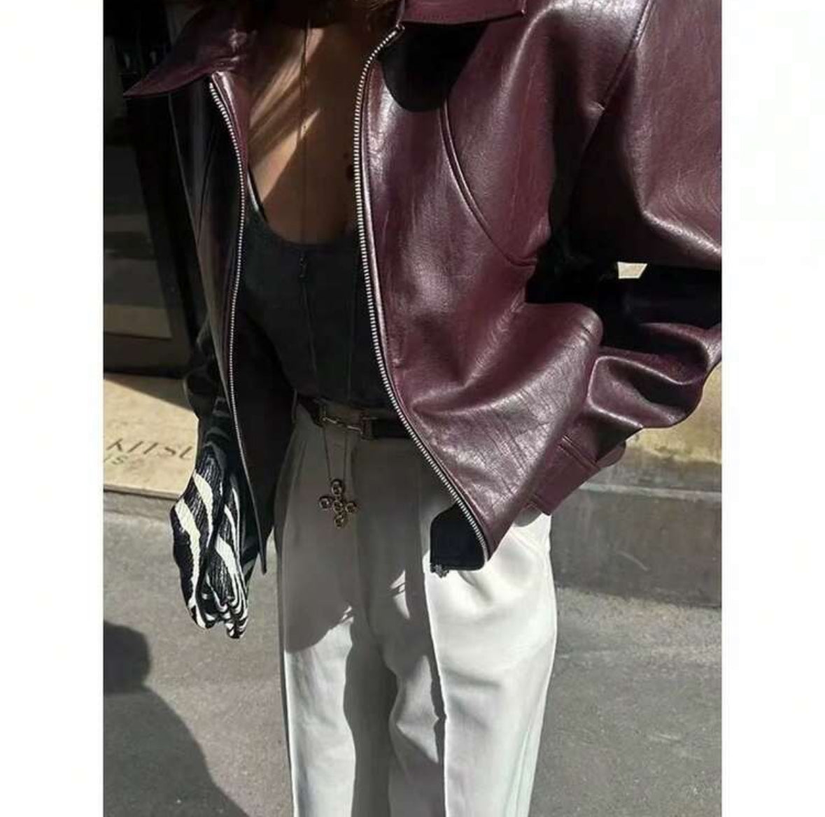 Veste courte à col cranté