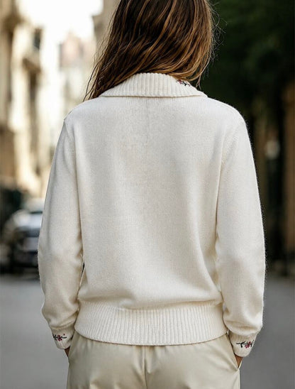 Cardigan - Col brodé,