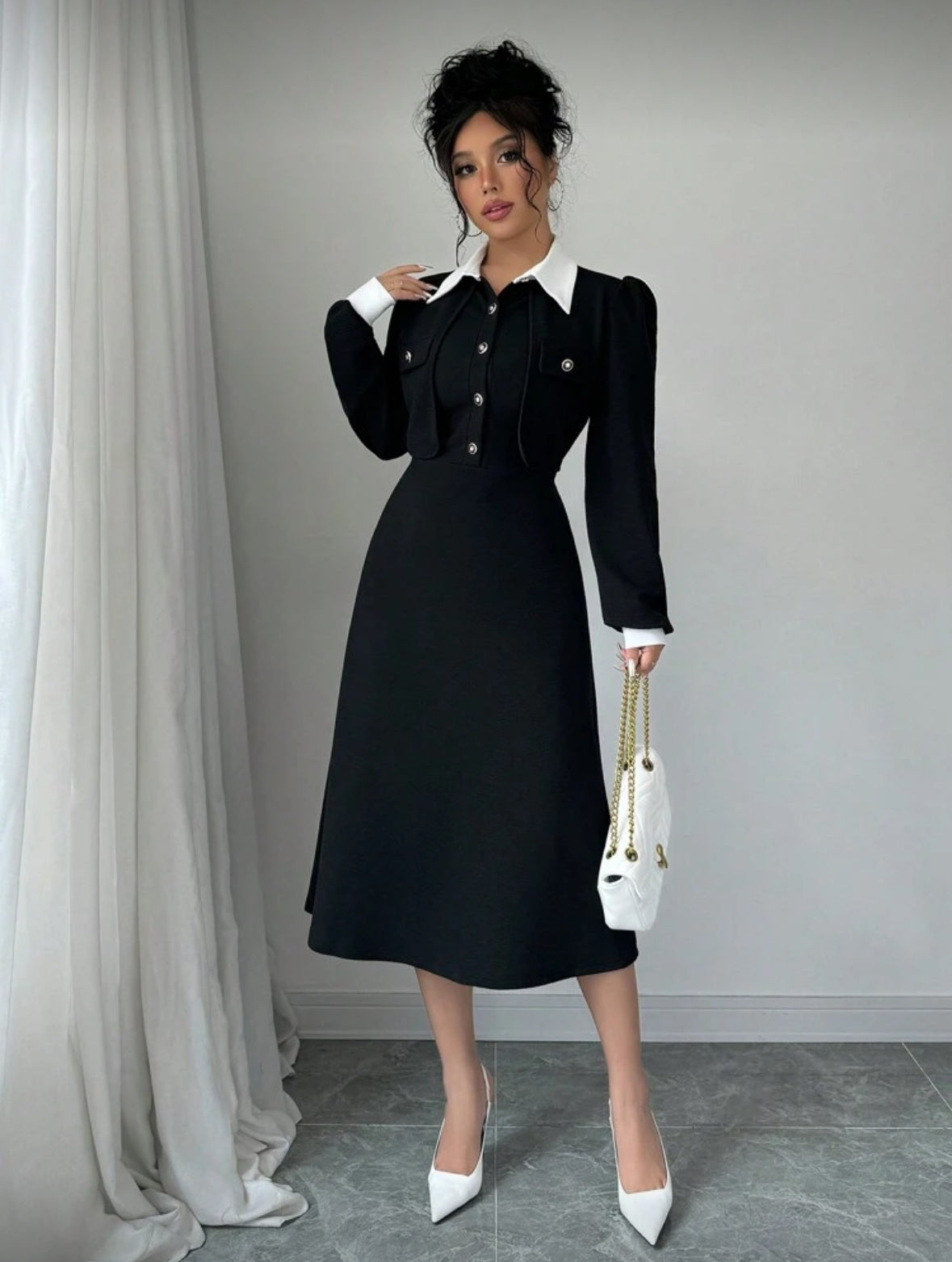 Robe mi-longue